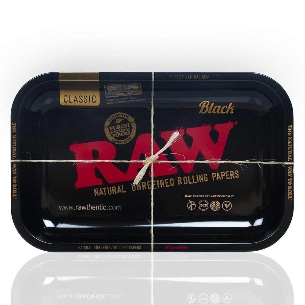 Black RAW rolling trays for Aussie bong smokers.