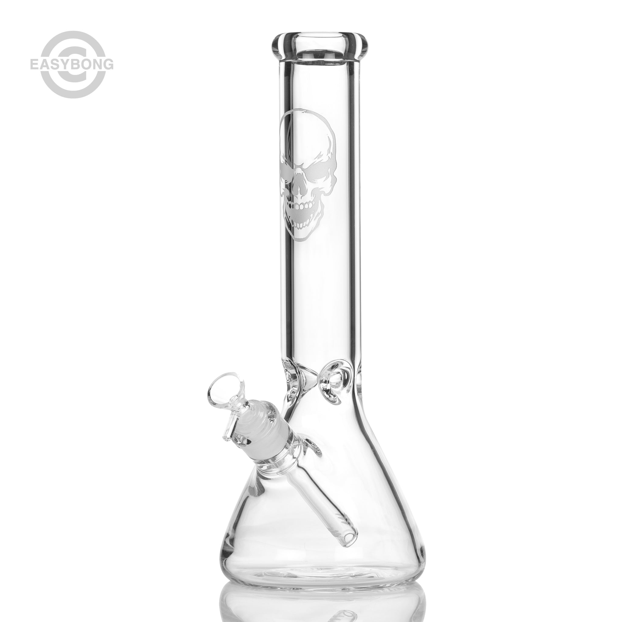 Easy Heavy Glass Skull Beaker Bong 34cm