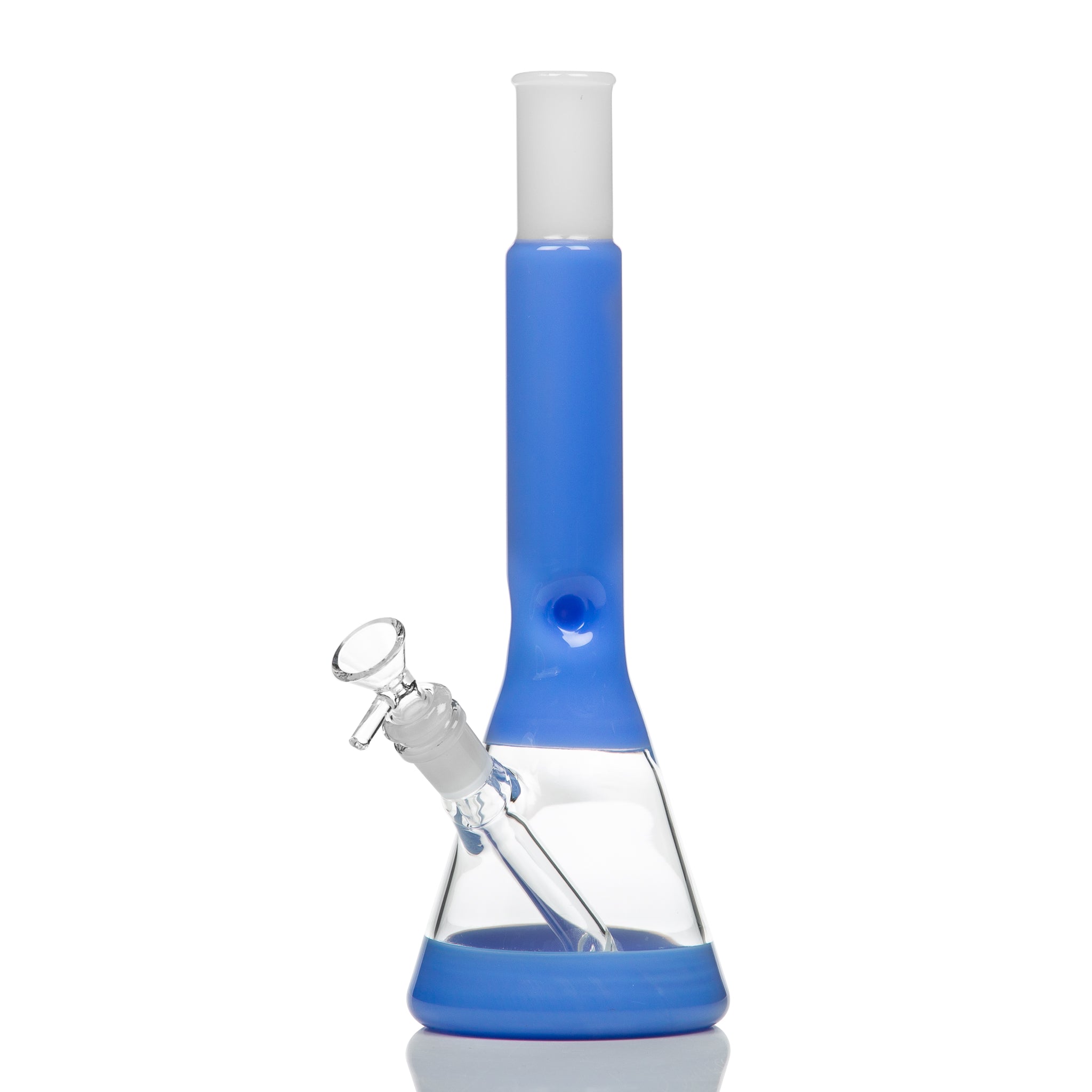 30cm tall beaker bong with down stem and cone piece.