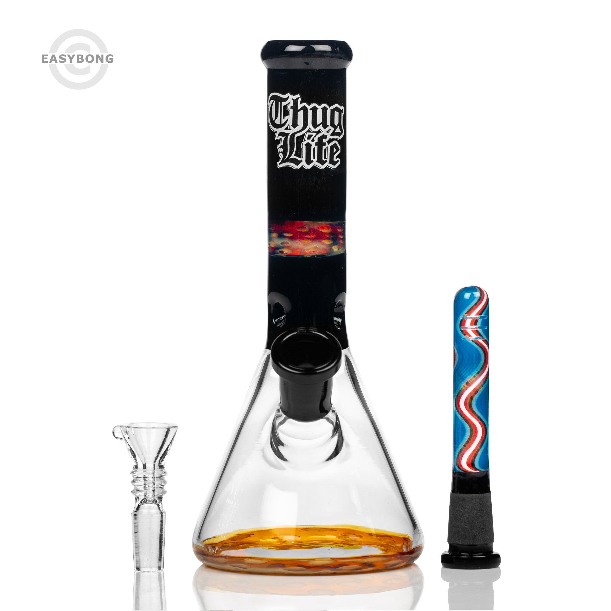 Thug Life Small Glass Beaker Bong 22cm