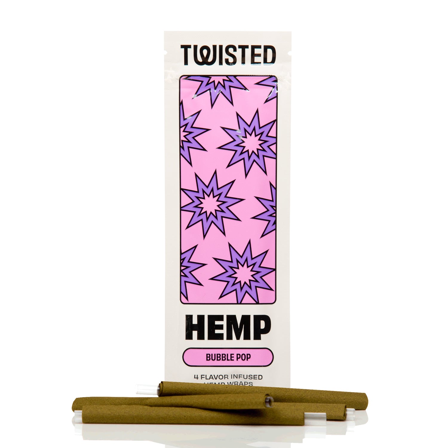 Twisted Hemp Wraps 4pk Bubble Pop