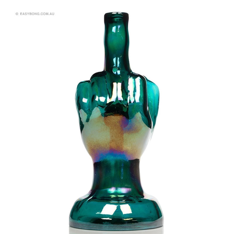 MWP Middle Finger Glass Bong Green