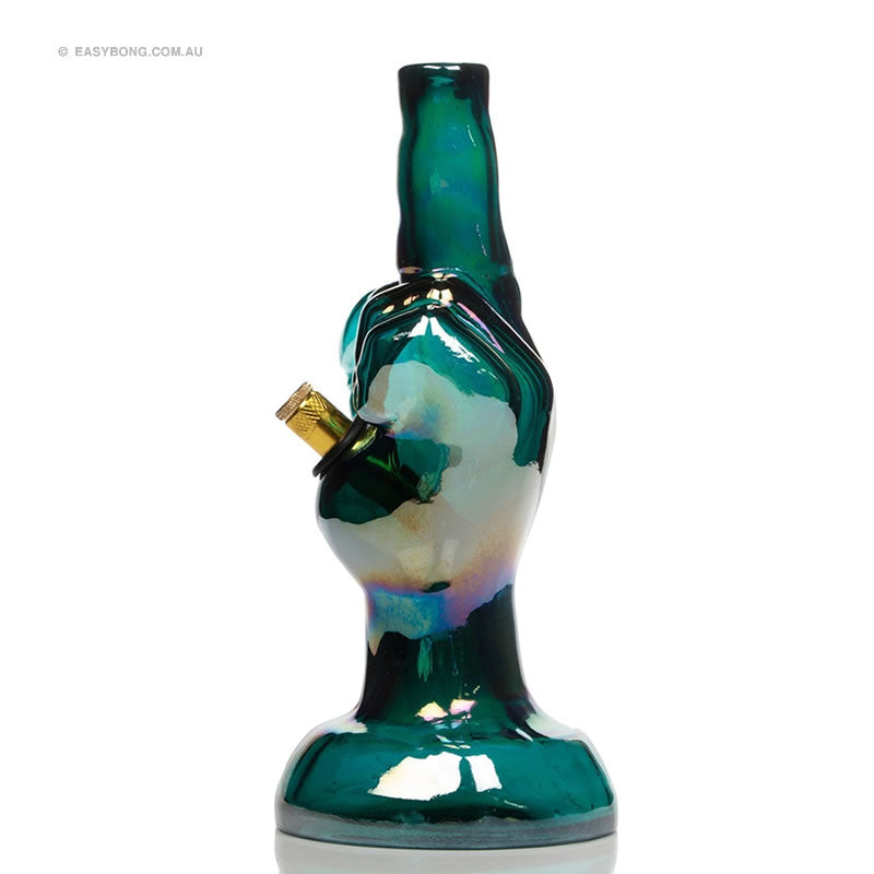 MWP Middle Finger Glass Bong Green